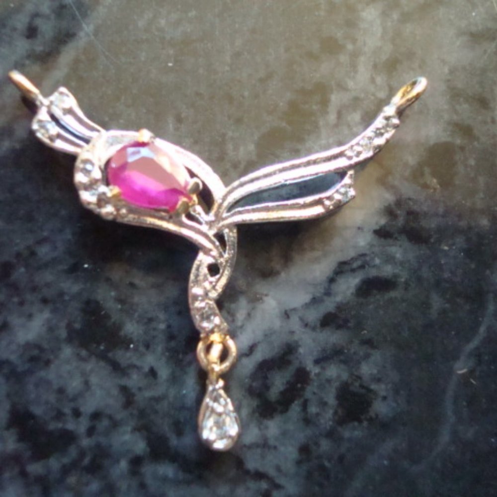 NIP RUBY PENDANT/EARRINGS SET - Picture 4 of 5